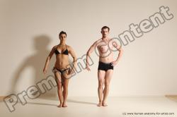 Underwear Woman - Man White Average Short Brown Dancing Dynamic poses Academic